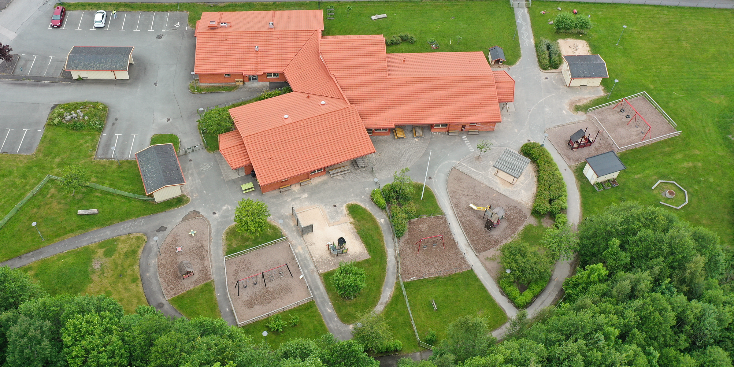 Översik över Bränninge förskola.