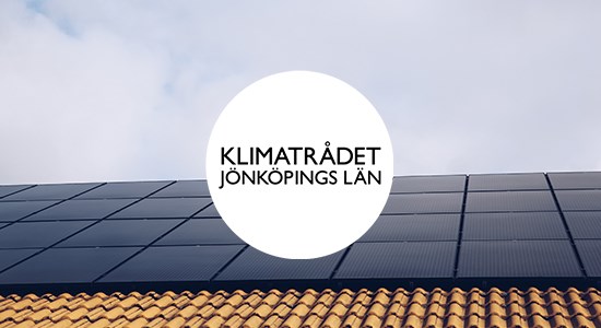 Solceller och texten klimatrådet i Jönköpings län