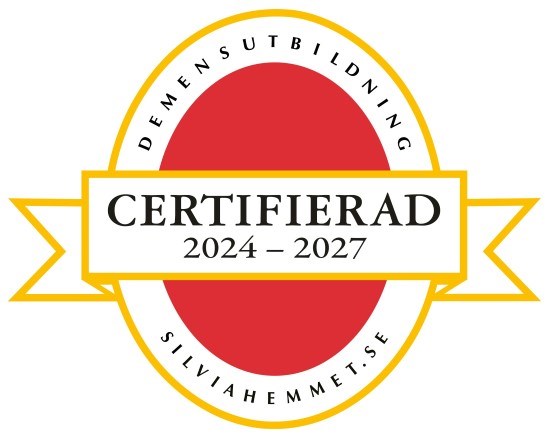 Logotype certifierad demensutbildning Silviahemmet