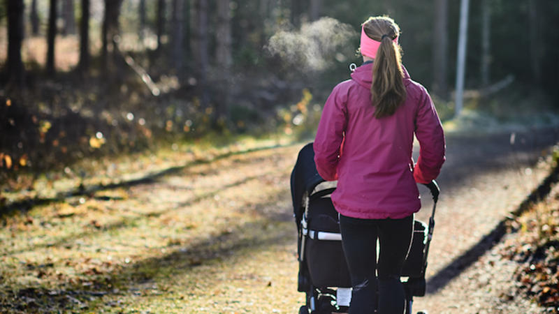 Löp- och promenadspår.